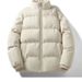 Unisex Oversized Puffer Jacket –Streetwear Style – Winter Coat – Solid Colors (Beige/Black) – Couple Matching (S-XXXL)_voghion.com