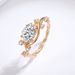 Uusi S925 hopea Moissanite sormus naisille Muoti kukka Kukkiva puolikesäsormus Crown Anti Real Diamond Finger Sormus_voghion.com