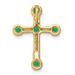 14k Emerald Cross Chain Slide_voghion.com