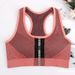 Summer Color Block Fitness Running Sports Bra Push Up Breathable Beautiful Back Medium Strgth Shockproof Yoga Vest_voghion.com