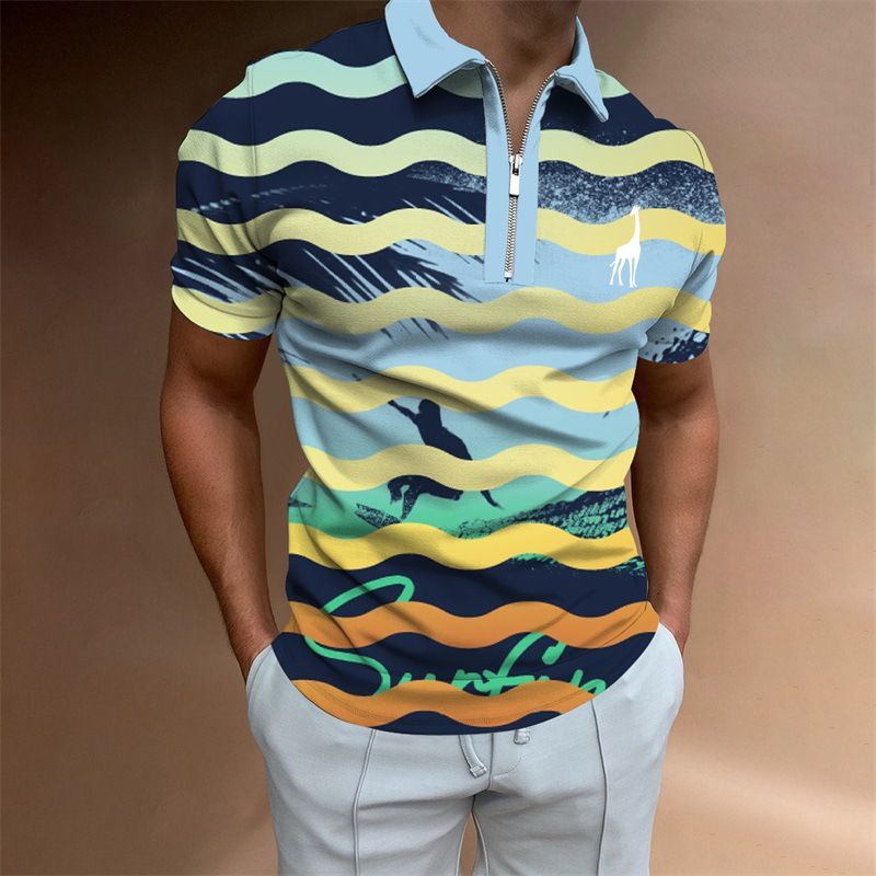 3D-Druck Herren-Poloshirt, lässig, kurzärmelig, persönlicher Ganzkörperdruck, personalisiertes, individuelles T-Shirt_voghion.com