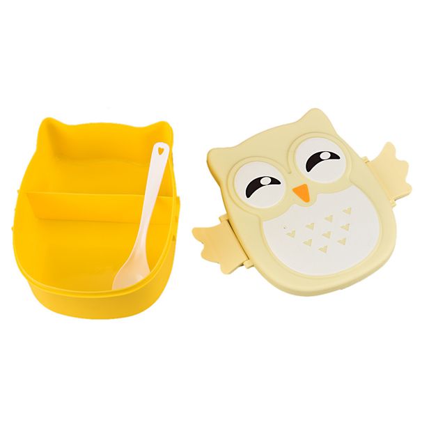 2Pcs Owl Lunch Box Food Container Storage Box Portable Bento Box_voghion.com