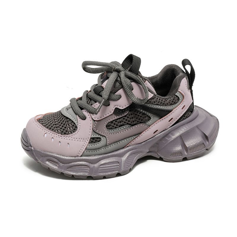 Children's Shoes Spring And Autumn New Children's Soft Bottom Running Shoes Girls Middle And Large Children's Non Slip Daddy Shoes_voghion.com