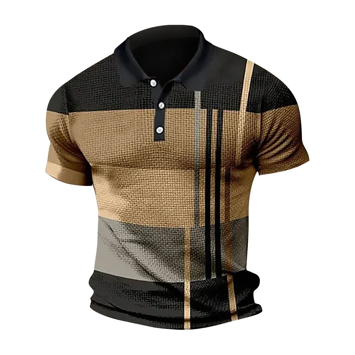 NOVEDAD DE VERANO 2024, Polo para hombre, camiseta de manga corta con bloque de Color y cremallera, Top_voghion.com
