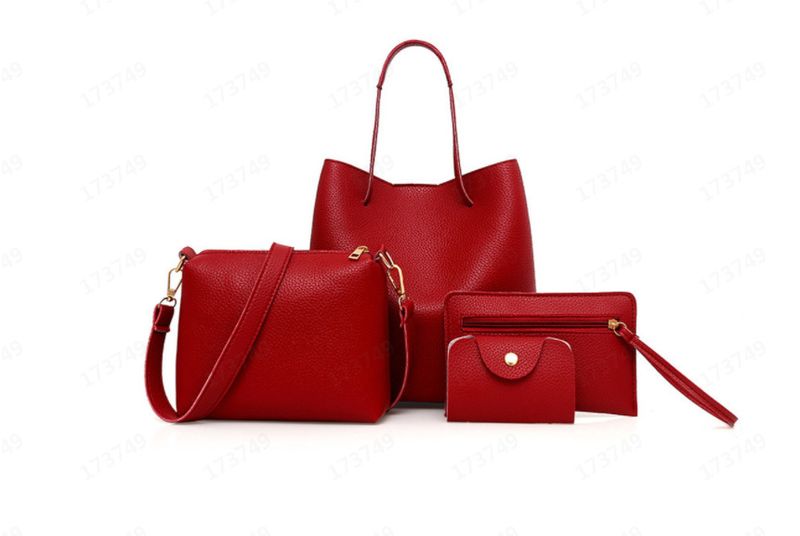 Neue Mode PU Vierteiliges Set Mutter-Tochter Große Kapazität Handtasche Damentasche_voghion.com