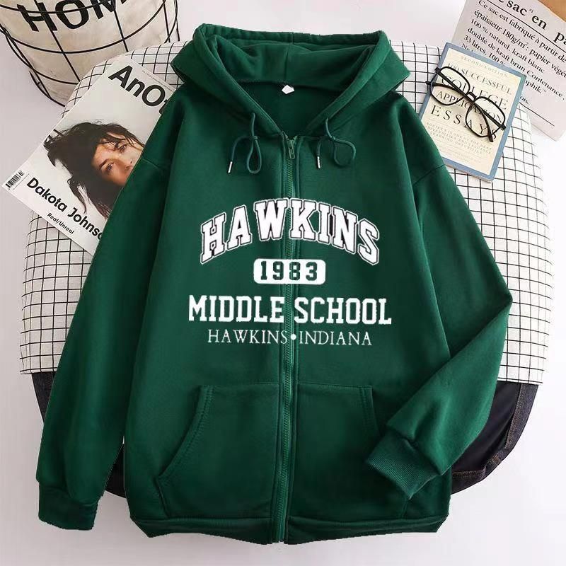 Korean Style Autumn And Winter New Versatile Personalized Printed Hoodie Sweatshirt_voghion.com