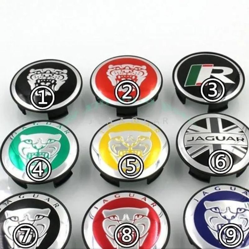 4 x 58mm 2-1/4'' Car Wheel Center Hub Caps Covers for Jaguar XK XF XJ XJL XJ8 XK8 XKR X TYPE F Type F-PACE etc._voghion.com