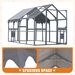 Outdoor Chicken Coop Enclosures 110" Large Kitten Playpen ,Upgrade Waterproof Cover-GREY_voghion.com
