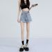 2025s Women's Denim Shorts Summer 2025 New High Waist Slimming Wide Leg Loose A-line Ultra Short Hot Pants Trendy Ins Thin_voghion.com