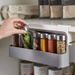 Plastic Seasoning Bottle Storage Rack Kitchen Seasoning Bottle Seasoning Box Hanging Spice Jar Rack Home Free Punching_voghion.com