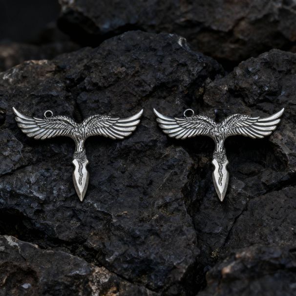 Zinc Alloy Fingerless Brass Knuckles With Wings 7*10.4*1.2 Cm Suitable For Self-Defense And Professional Fighting (Packed In A Pair)_voghion.com