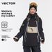 Unisex-Skijacke und -hose, wasserdicht – Isoliertes Snowboard-Outfit für Damen und Herren (Schwarz, Altrosa)_voghion.com
