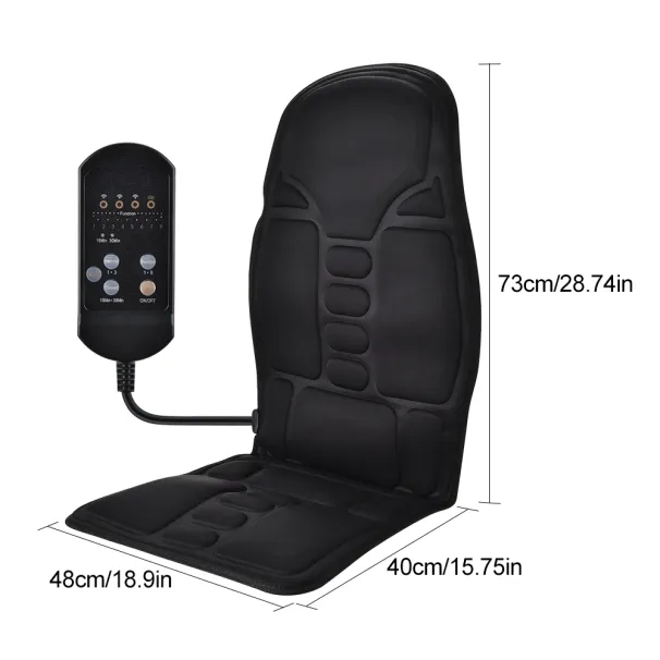 Massager-Stullpad Elektresch Heizung Vibréierend Zervikal Hals Réck Kierperkëssen Massage fir Auto Heem Lendegéigend Matratz Schmerzliichterung_voghion.com