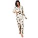 Pajama women's autumn and winter printed long sleeved home suit set can be worn outside_voghion.com