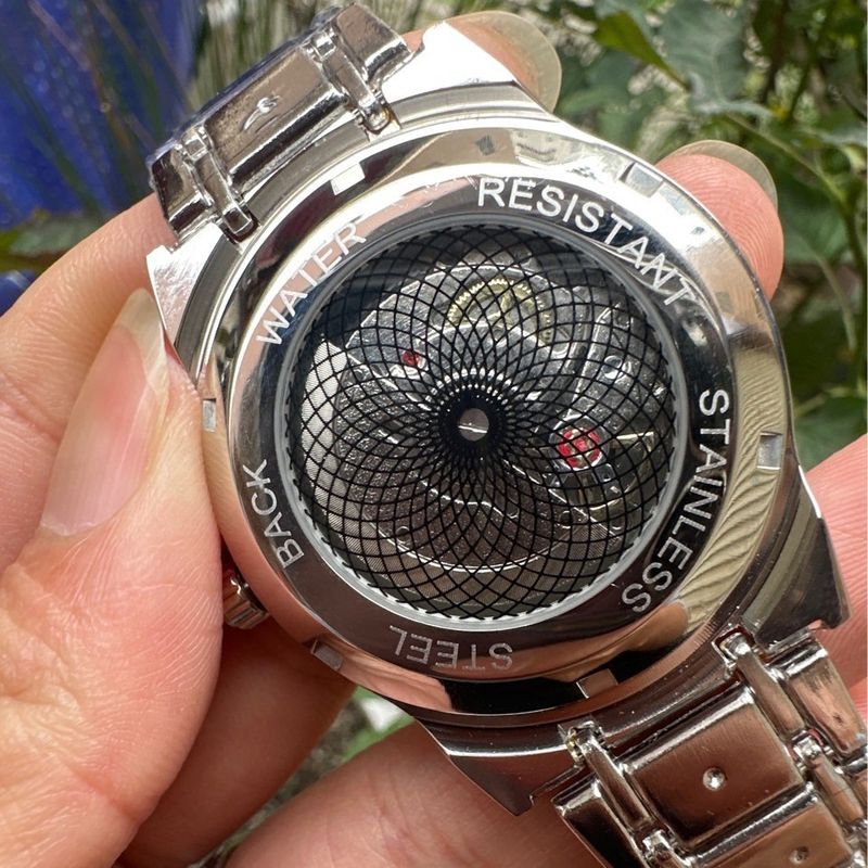 Kuaishou Live Mechanical Dual Calendar Luminous Quartz Skeleton Tourbillon Men's Watch_voghion.com
