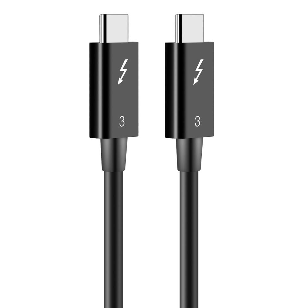 Thunderbolt 3-kabel usb-c-kabel Stöder 100W laddning 40Gbps dataöverföring USB C Thunderbolt 3-kabel 0,7M_voghion.com