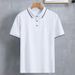Herrenbekleidung in Übergröße, Sommer, neues kurzärmliges Poloshirt für Herren, dünn, Übergröße, lockeres Revers, kurzärmliges T-Shirt für Jungen_voghion.com