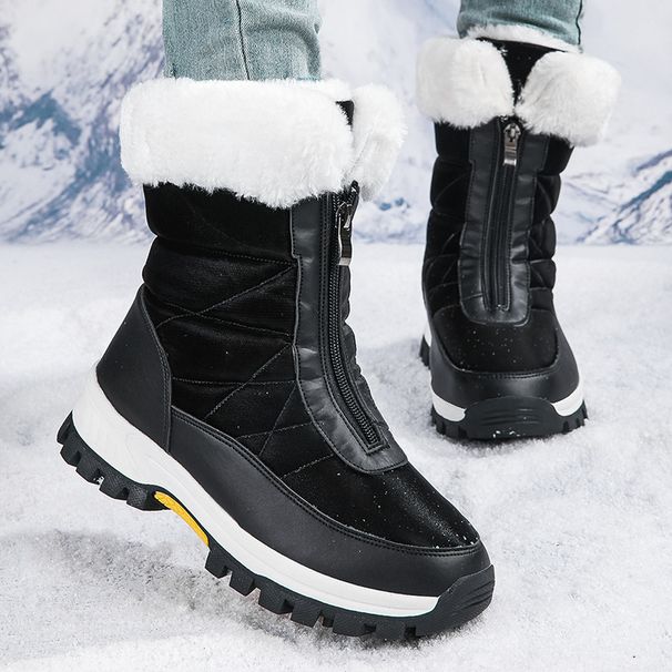 Stivali da neve invernali da donna, impermeabili, in pelle scamosciata, caldi e morbidi, in gomma antiscivolo, scarpe da sci e trekking, eleganti, essenziali, scarpe casual invernali_voghion.com