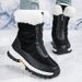 Stivali da neve invernali da donna, impermeabili, in pelle scamosciata, caldi e morbidi, in gomma antiscivolo, scarpe da sci e trekking, eleganti, essenziali, scarpe casual invernali_voghion.com