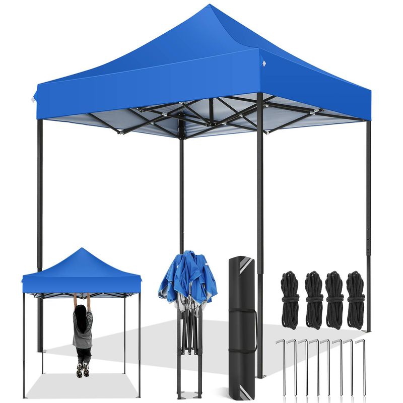 6.6x6.6 Pop Up Canopy Without Sidewall,Heavy Duty Canopy UPF 50+ All Season Wind Waterproof Commercial Outdoor Party Tents For Parties Canopy Gazebo_voghion.com
