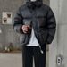 Men's Streetwear Hooded Down Jacket, 900 Fill Power Grey Duck Feather Coat, Oversized Parka With Zip Front, Anti-Cold Winter Coat For Teens_voghion.com