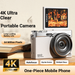 Appareil photo numérique 4K pour étudiants - Appareil photo rétro sans miroir Ultra HD avec zoom 16x, grand angle et macro, capteur CCD, écran LCD 2,4"_voghion.com