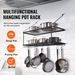 VEVOR Pot Rack Wall Mounted, 30 Inch Pot And Pan Hanging Rack, Pot And Pan Hanger With 12 S Hooks, 55 Lbs Loading Weight, Ideal For Pans, Utensils, Cookware In Kitchen_voghion.com