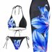 Damenbekleidung Bikini Plus Wickelrock Dreiteiliger Badeanzug Strandanzug_voghion.com