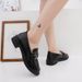 Green partner ins small leather shoes women's retro spring and autumn British style one-step flat bottom 2021 new Japanese college_voghion.com