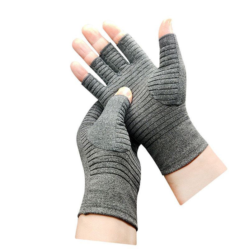 Guanti da ciclismo guanti a compressione in fibra di rame agli ioni di rame guanti da infermieristica per la riabilitazione con pressione guanti a mezze dita_voghion.com