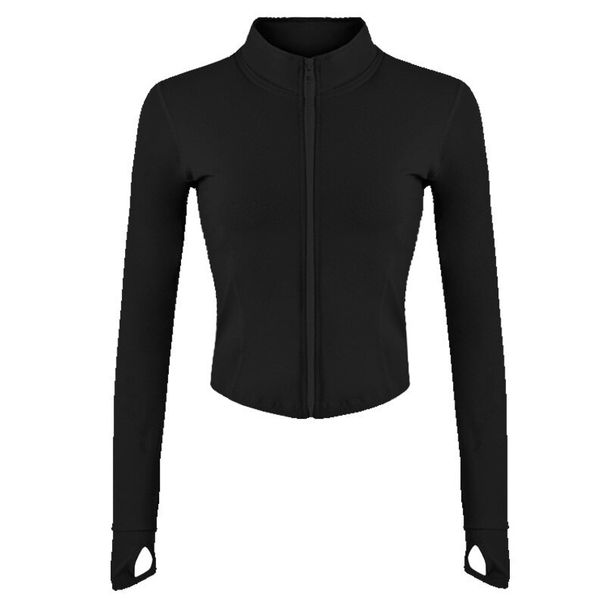 Women's Tracksuit Slim Fit Long Sleeved Fiess Coat Yoga Crop Tops With Thumb Holes Gym Jacket Workout Sweatshirts_voghion.com
