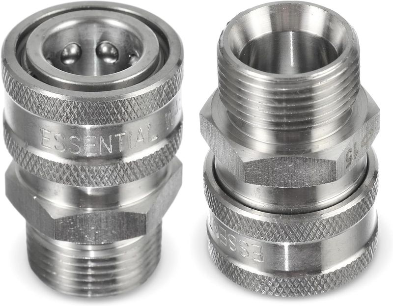 ESSENTIAL WASHER M22 To 3/8 Quick Connect | 5000 PSI Pressure Washer Quick Connect | M22 15mm Quick Connect_voghion.com