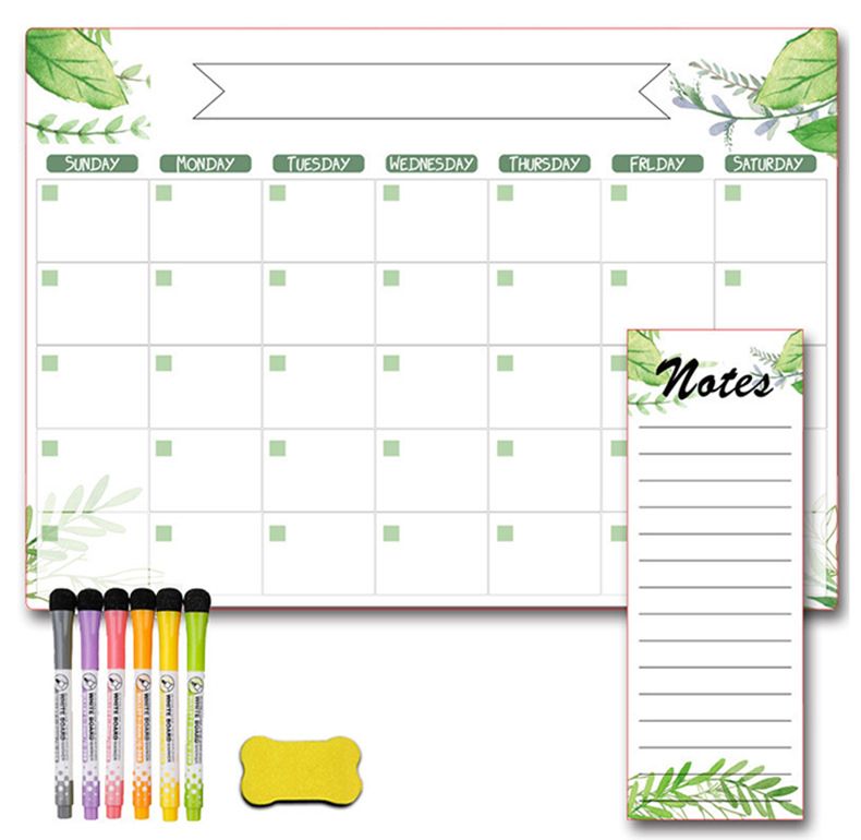 Magnetic Refrigerator Planner - Reusable Weekly & Monthly Calendar With Dry Erase Markers - Creative Memo Board For Home & Office Organization_voghion.com