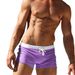 Men's Low-Rise Swim Trunks With Zipper & Drawstring - Secure Back Pocket Anti-Slip Design (Quick-Dry Black/Blue/Navy)_voghion.com