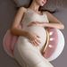 Adjustable U-Shaped Maternity Pillow - Medium Soft Polyester Fiber With Back, Lumbar & Belly Support - Multifunctional Pregnancy Sleeping Aid Cushion_voghion.com