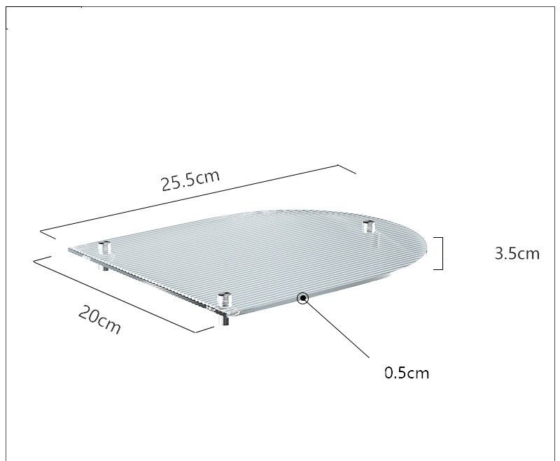 Transparent acrylic stripe shelf U-box dresser sundries cosmetics storage tray dessert Dim sum tray_voghion.com
