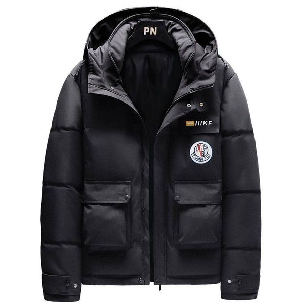 Herrenbekleidung 2025: Neuer, bedruckter Wintermantel mit Kapuze im Retro-Stil – warm, locker geschnitten, dick._voghion.com