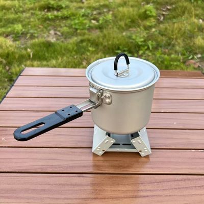 Outdoor Camping Folding Handle Aluminum Alloy Small Cooking Instant Noodle Water Boiling Milk Pot_voghion.com