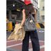 Student Casual Women's Bag 2025 New Tide Korean Striped Canvas Bag_voghion.com