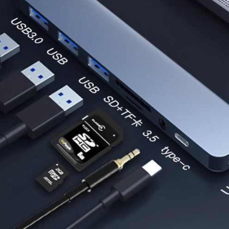 【 Colecția 1804 People 】 Dock de expansiune tehnologică nouă, Typec, extensie pentru laptop, convertor HDMI, iPad, mobil, carte_voghion.com