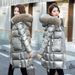 "Women's Waterproof Duck Down Jacket – Winter Hooded Puffer Coat (S-3XL, Black/Silver-Gray/Golden)"_voghion.com
