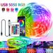 5 V USB RGB LED-Lichtstreifen 5050 SMD – Bluetooth & IR-Fernbedienung, 16 Millionen Farben, selbstklebendes flexibles Licht für TV-Hintergrundbeleuchtung, Gaming-Setup_voghion.com