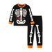 Im Dunkeln leuchtendes Halloween-Pyjama-Set für Kinder – Zweiteiliges Outfit mit langen Ärmeln und Hose für Jungen und Mädchen (3–8 Jahre)_voghion.com