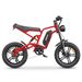 Hidoes B6 Bicicleta elétrica para adultos 1200W, 20" Off Road Mountain Bike com bateria de 48V 15,6Ah Suspensão total_voghion.com