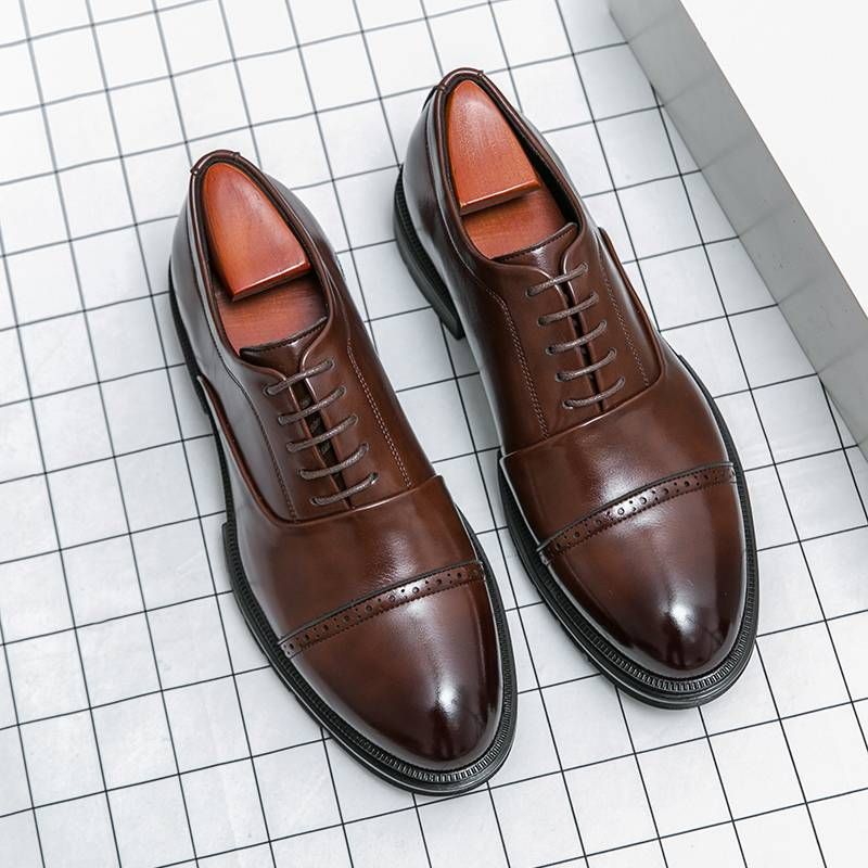Pantofi Derby maro pentru bărbați, piele naturală, britanici, negri, pentru costum de afaceri, pantofi Oxford cu șireturi, pantofi de banchet, pantofi de nuntă, mărime plus 46_voghion.com