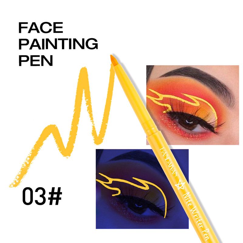 UV fluorescent gel pencil handaiyan color eye shadow eyeliner waterproof and non dizzy makeup beauty_voghion.com