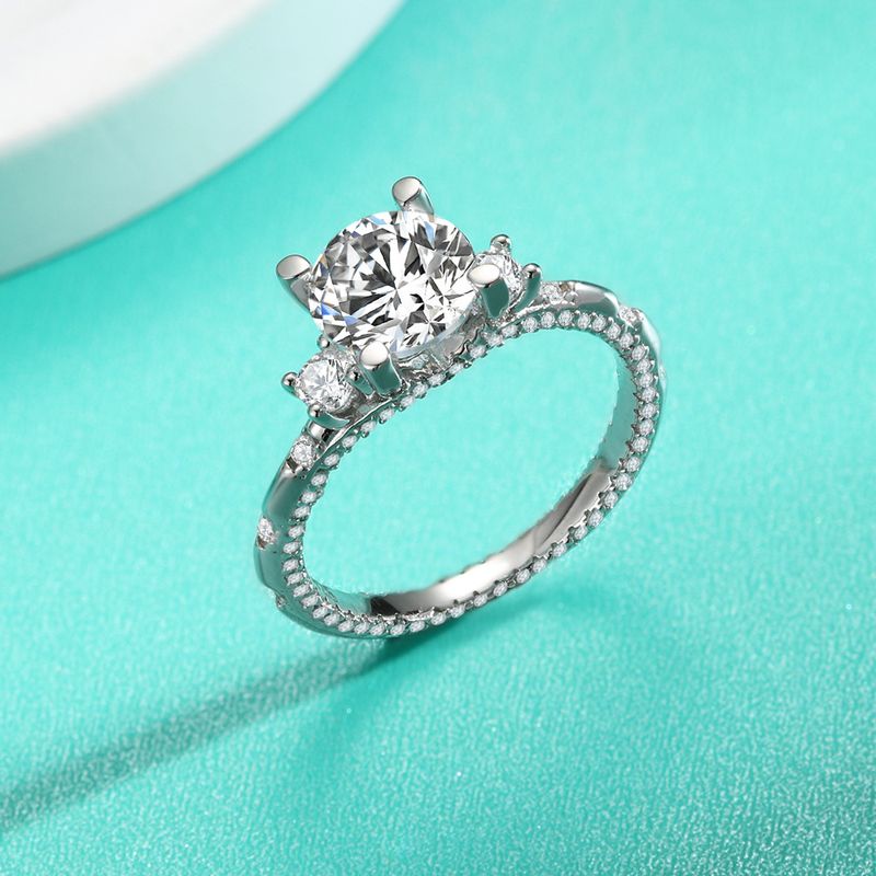 Anello da donna con moissanite rosa Morgan da 2 carati, anello in oro rosa S925, anello in argento Spark_voghion.com