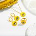 Collana, orecchini e anello con ciondolo rotondo a forma di occhio di demone, stile bohémien, design per donne._voghion.com