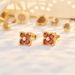 S pure silver needle INS four leaf sweet and compact colorful flower earrings for women_voghion.com