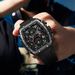 Men Watch With 47mm Large Dial Timing Multifunctional Clock Fashionable Silicone Strap Military Sports Watch For Men_voghion.com